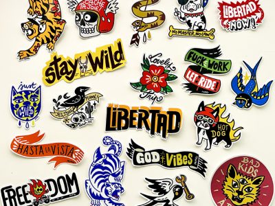 Et maintenant, les stickers se vendent à l'unité (de GRANDS stickers!)